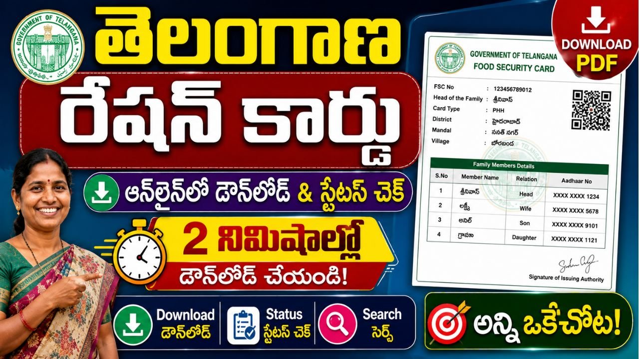 TS Ration Card Download 2026